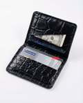 Croco noir 01 - Leather wallet
