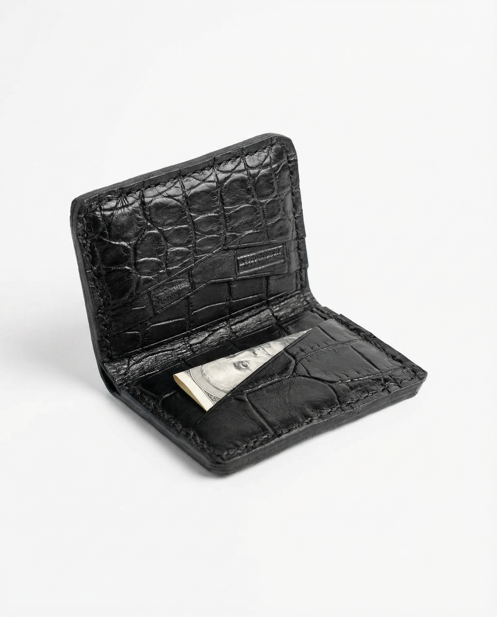 Croco noir 01 - Leather wallet