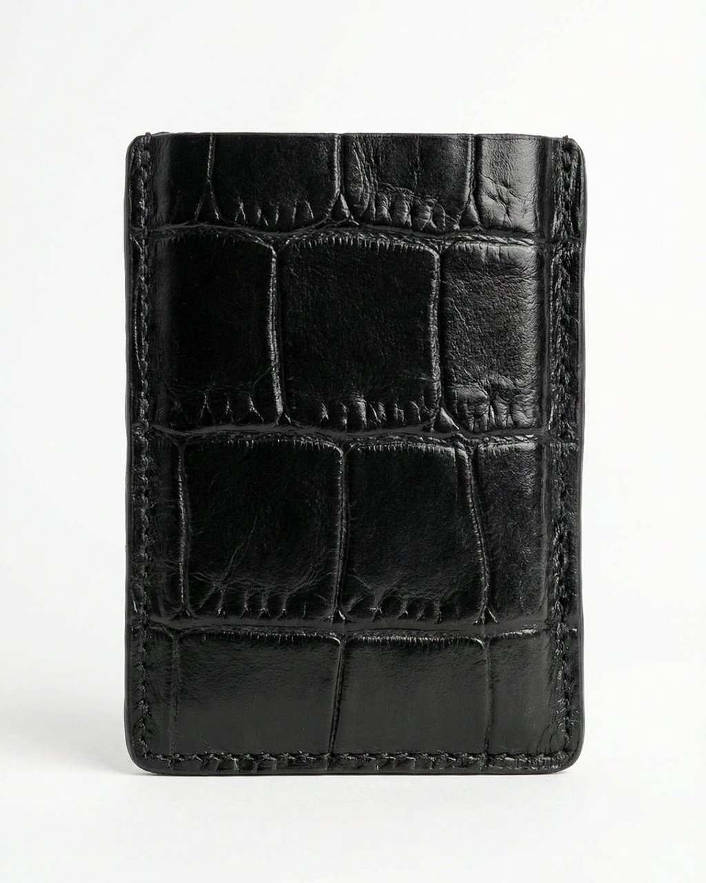 Croco Noir Core 01 Card Holder Side Slider Mechanism RFID/NFC Blocking