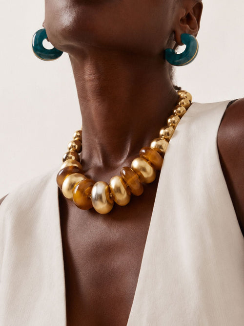 Aurora Amber Statement Necklace - Orimal