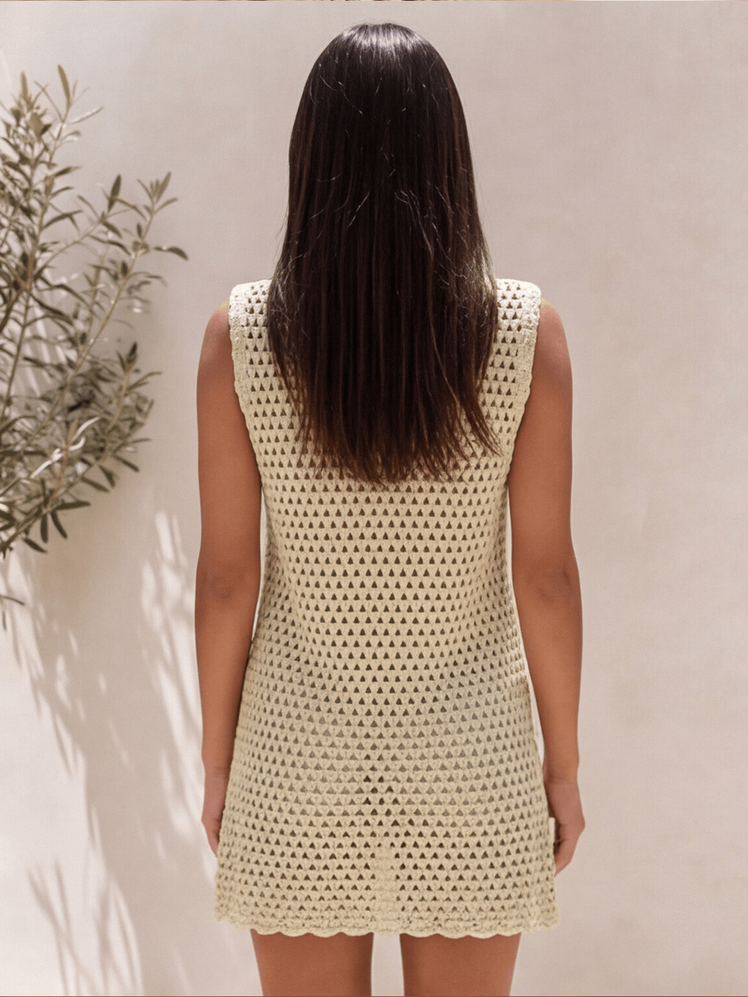 Luna Crochet Knit Mini Dress - Orimal