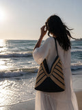 Noir Woven Hobo Tote - Orimal