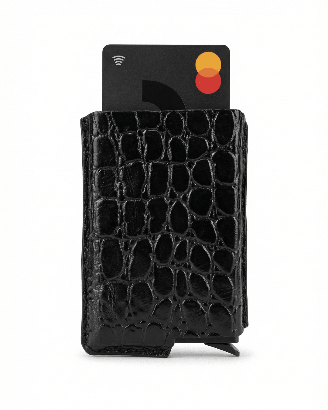 Croco Noir Core 01 Card Holder Side Slider Mechanism, RFID/NFC Blocking - Orimal
