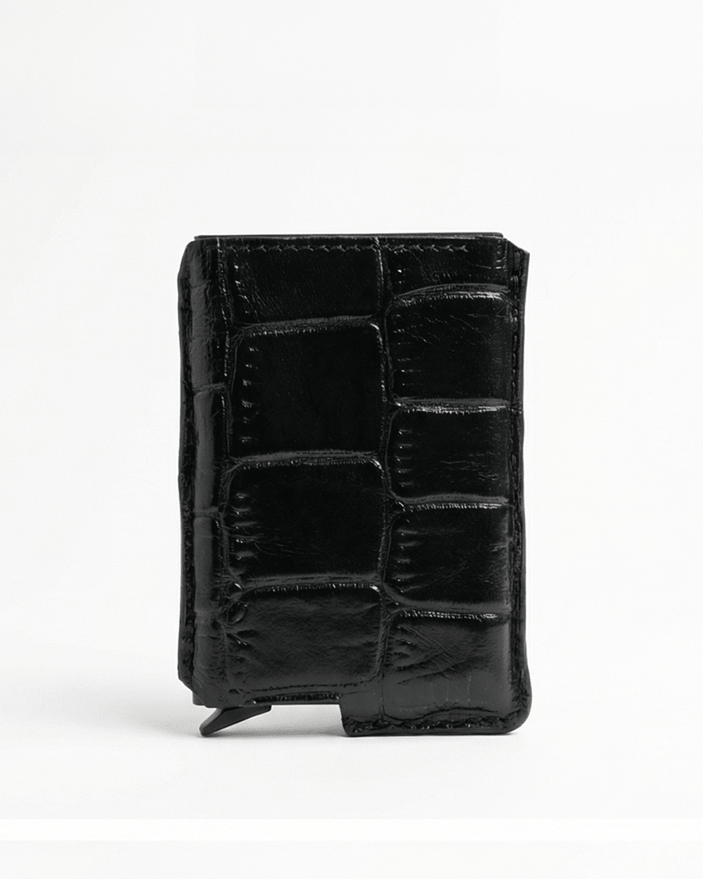 Croco Noir Core 01 Card Holder Side Slider Mechanism, RFID/NFC Blocking - Orimal
