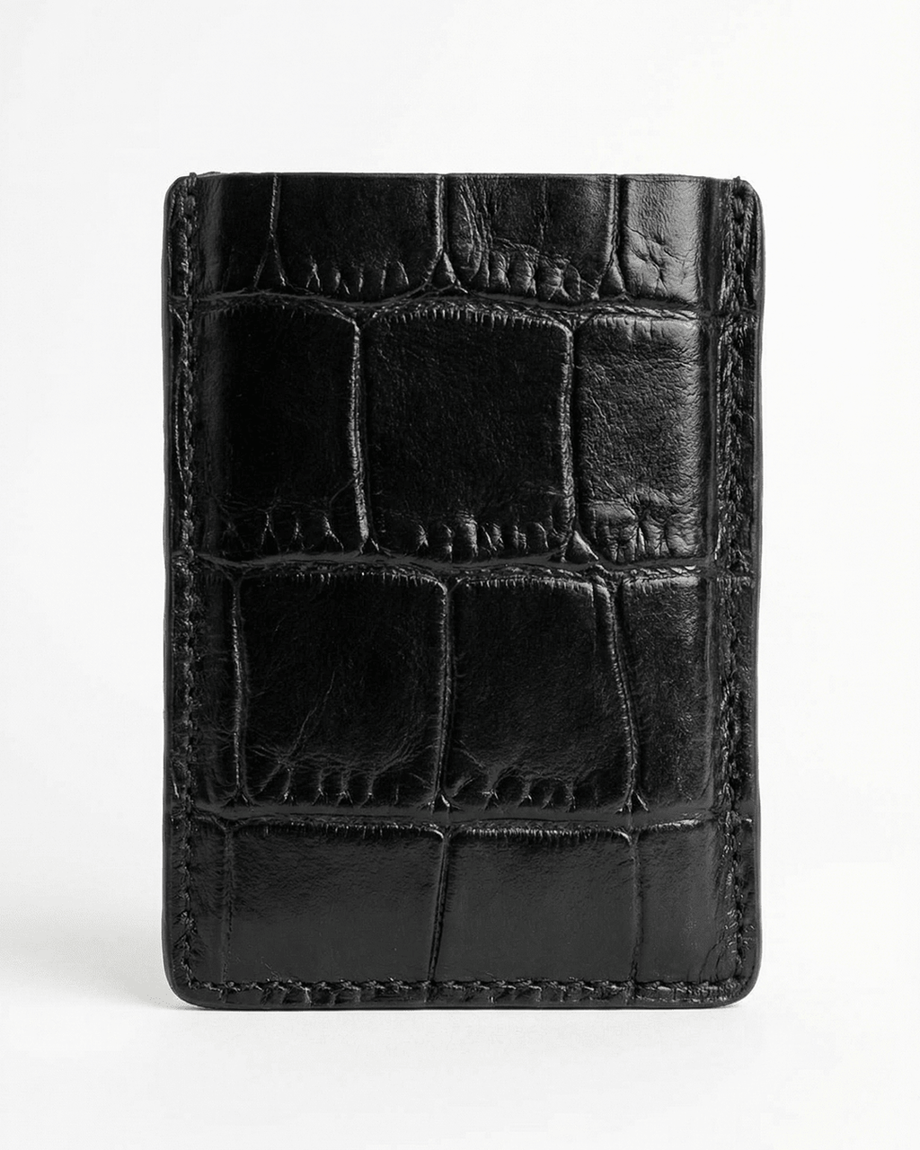 Croco Noir Core 01 Card Holder Side Slider Mechanism RFID/NFC Blocking - Orimal