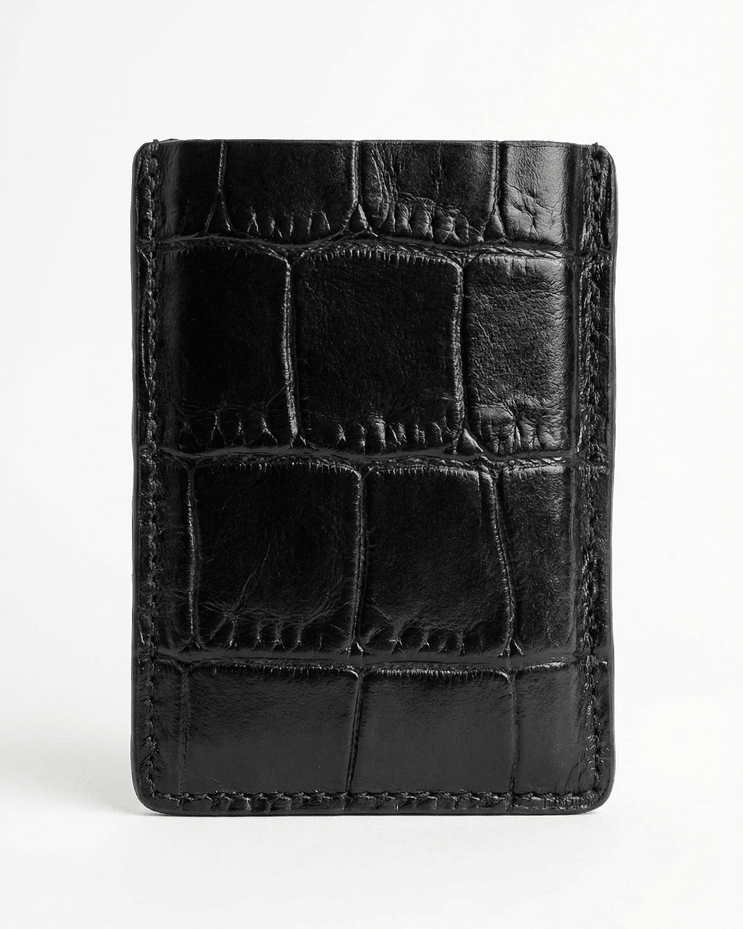Croco Noir Core 01 Card Holder Side Slider Mechanism RFID/NFC Blocking - Orimal